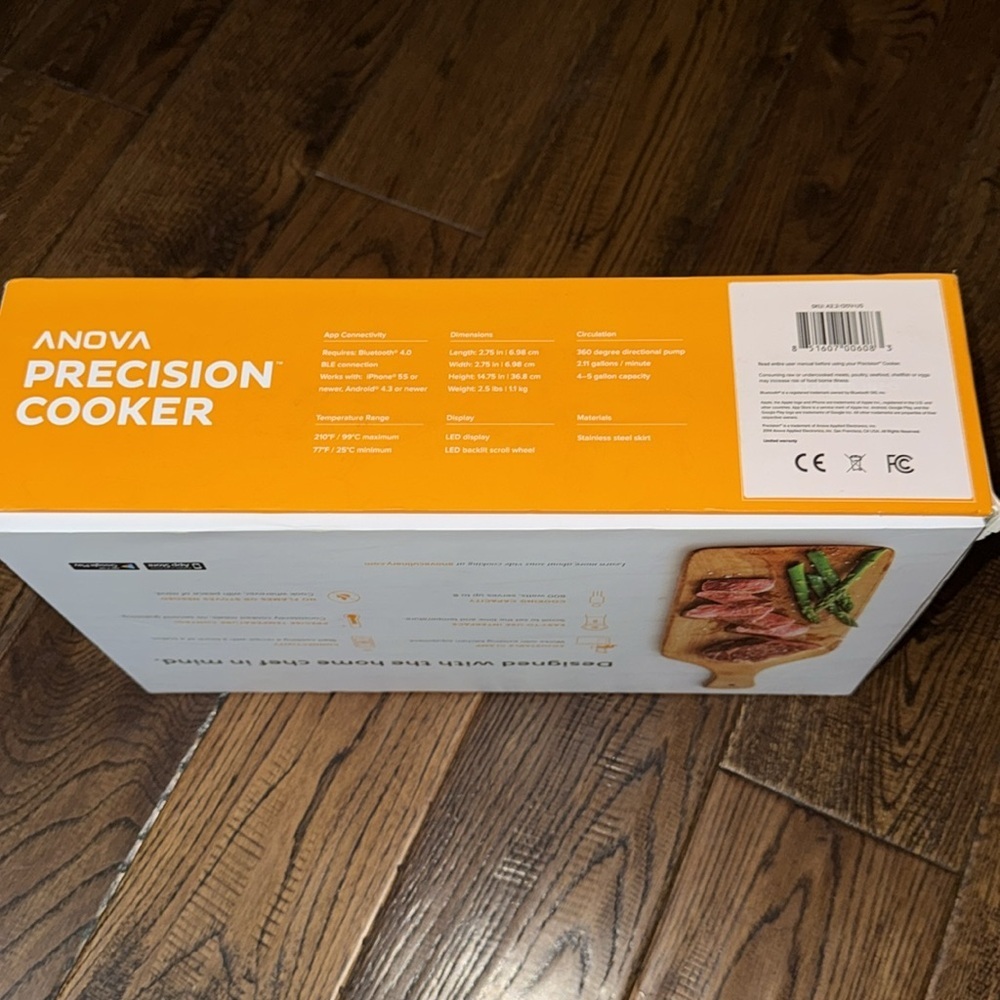 Open Box Anova Precision Cooker in Black and Orange - Picture 3 of 7